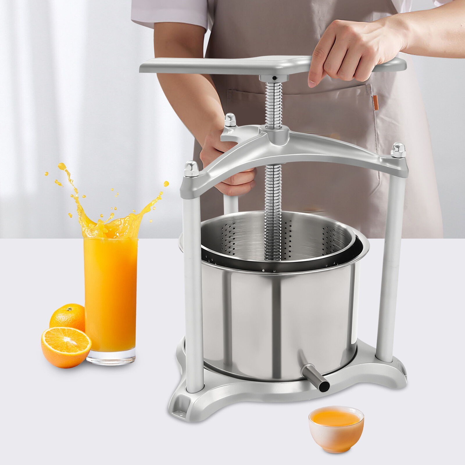 Stainless Steel Fruit Frame Press 6L Cheese Juice Wine Making Home Brew USA US