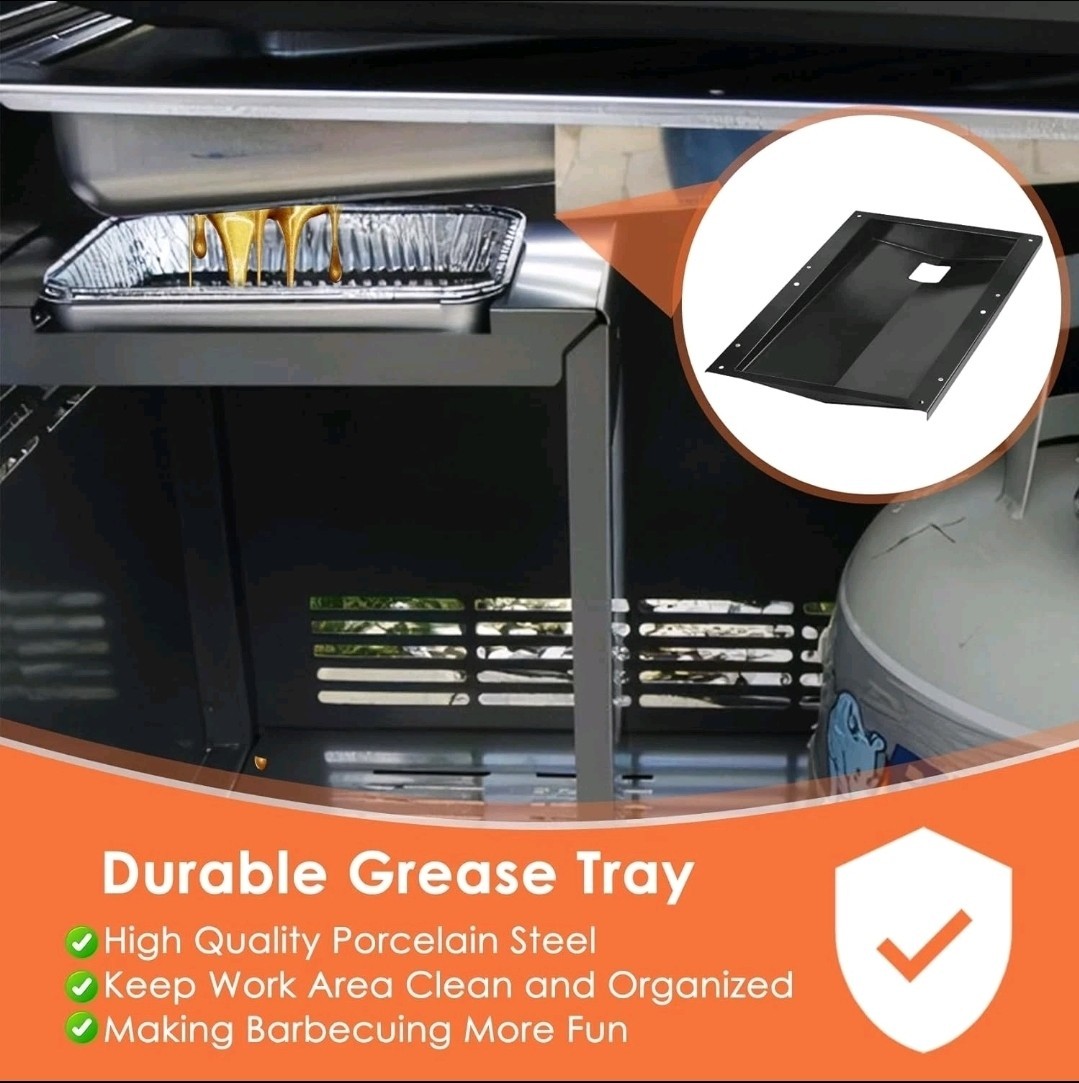Drip Pan Grease Tray for Weber Spirit E-310 E-320 Side Control (2009–2012)