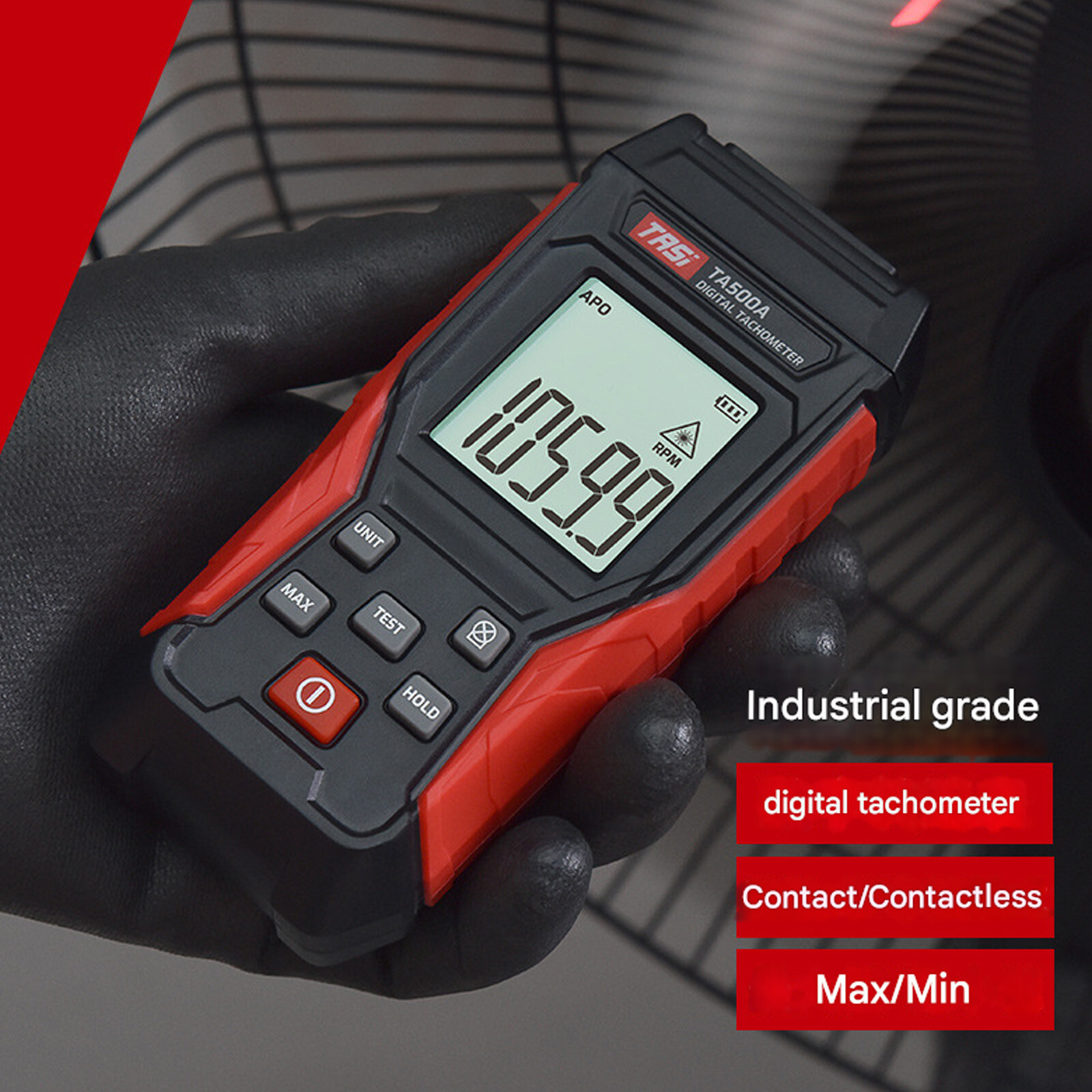 Robust NonContact Digital Tachometer Suitable for Small and Large Engines