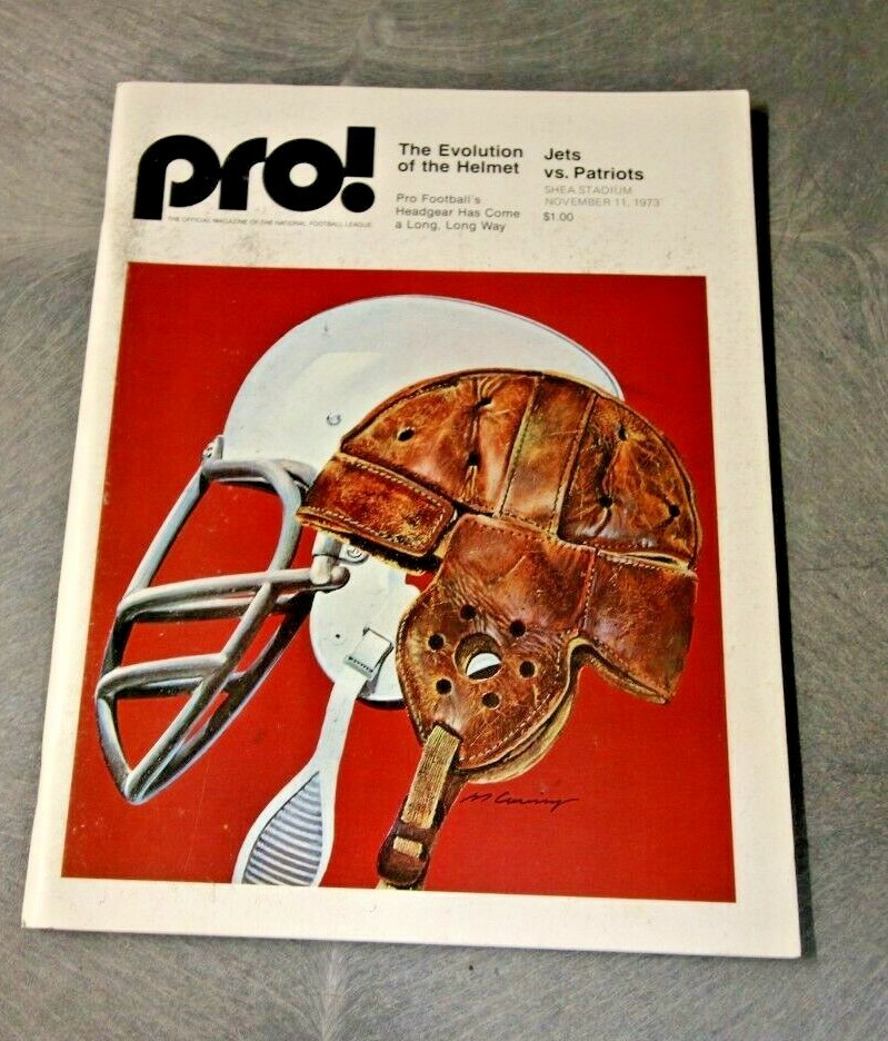 1973 PRO FOOTBALL NFL GAMEDAY MAGAZINE NE PATRIOTS VS NY JETS GOOD CONDITION
