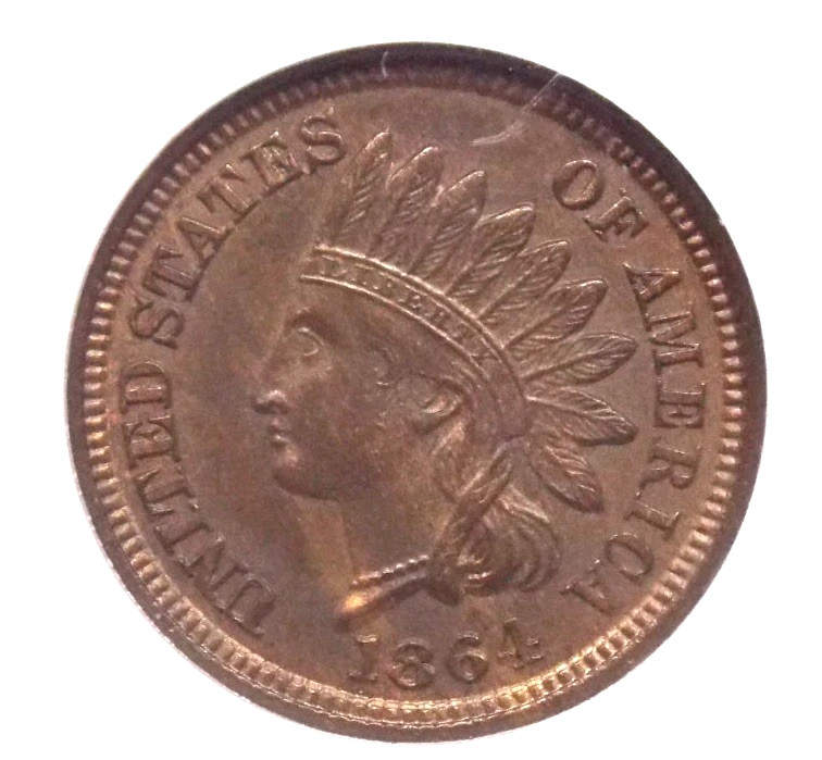 1864 Indian Head Cent *BRONZE* Penny 1c NGC MS65 BN #001 Gem BU Unc ECC&C, Inc.