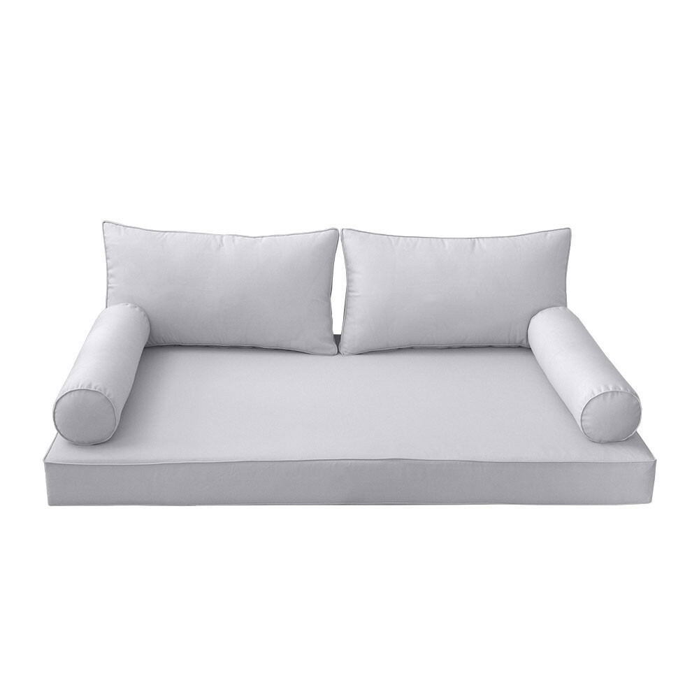 *COVER ONLY*-Style 2 Daybed Mattress Bolster Pillow Covers Piped Trim Full-AD105