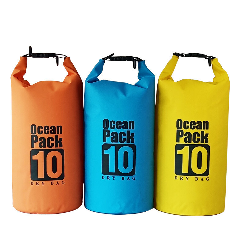 Outdoor waterproof dry bag 5L 10L 15L 20L PVC for swimming hiking beach diving