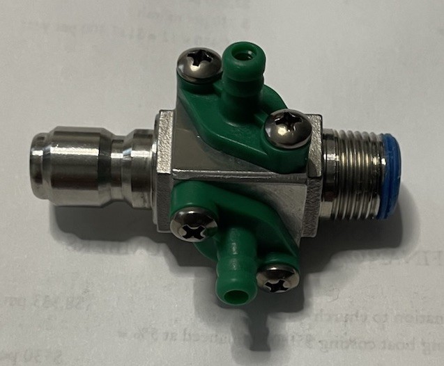 DEMA 321.125 Rocket Green Dual Barb Injector Assembly QC Complete 500 PSI
