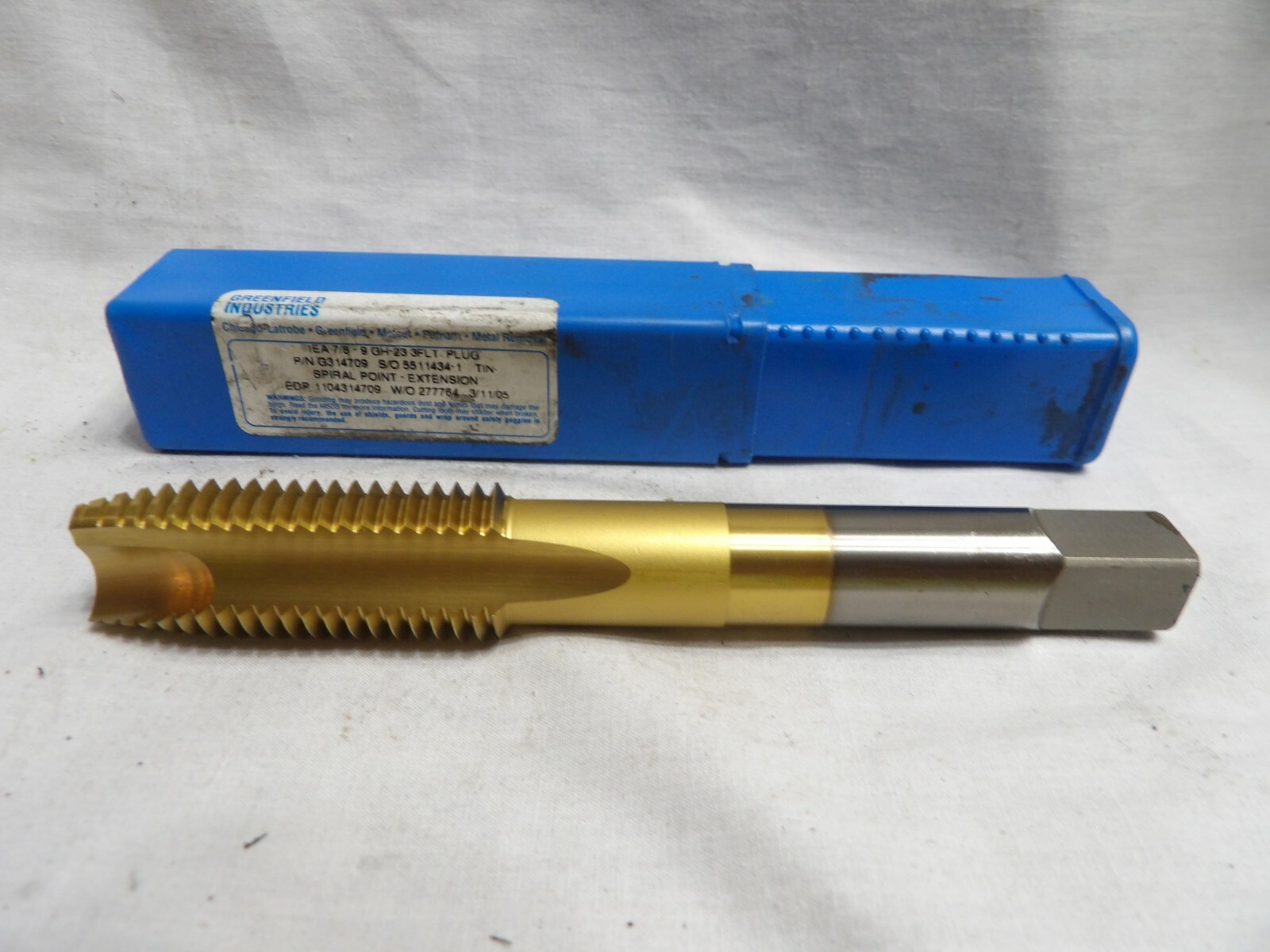 Greenfield Industries 7/8"-9 GH-23 3 FLT Plug TIN