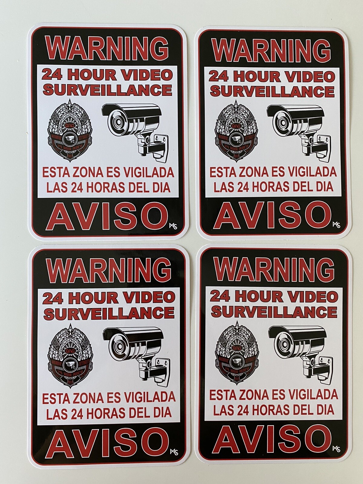 SECURITY STICKER LOT AVISO NO TRESPASSING STICKER VIDEO CAMERA STICKER SECURITY