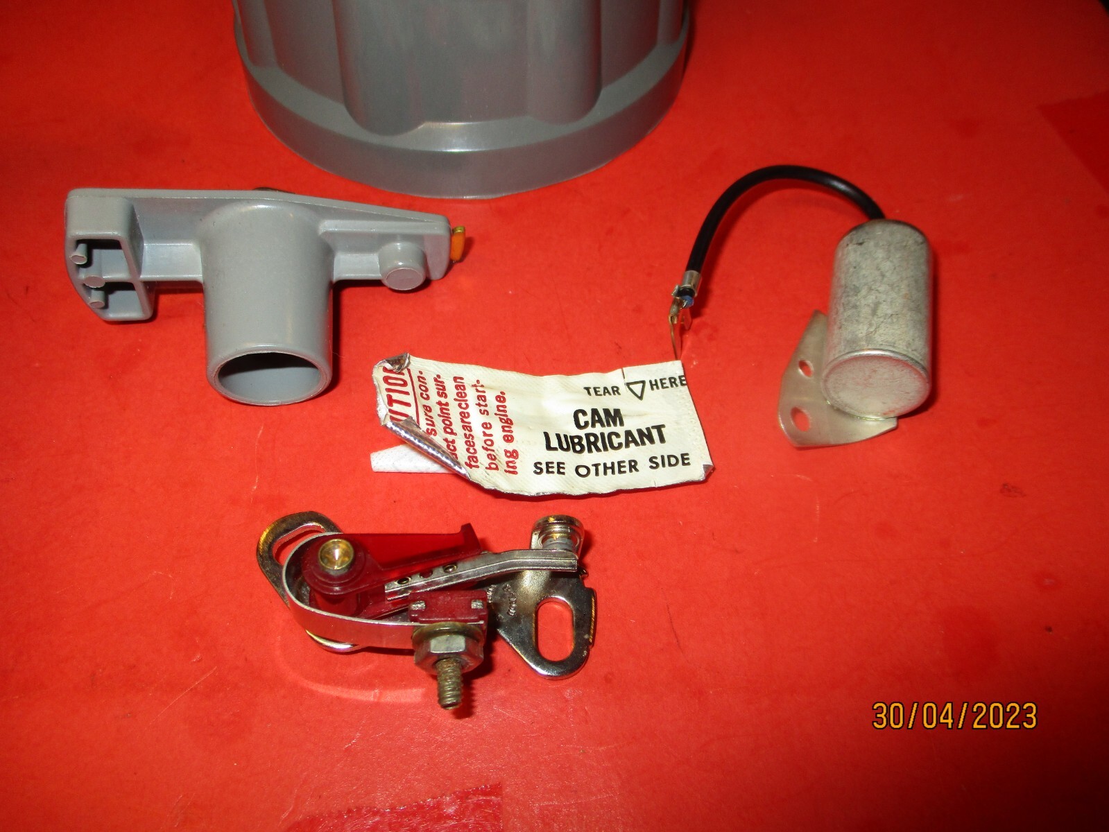 FORD-LINCOLN-MERCURY--V8-1957-77-H/D- BRASS DISTRIBUTOR CAP & ROTOR-POINTS-COND.