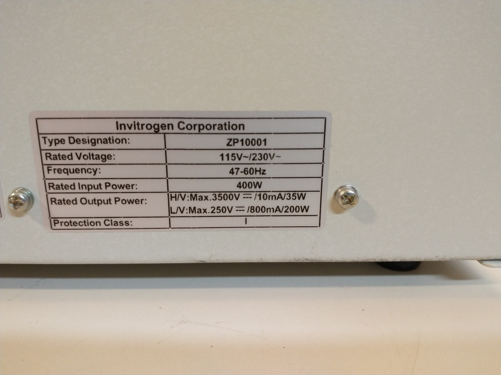 Invitrogen Zoom Dual Electrophoresis Power Supply USED