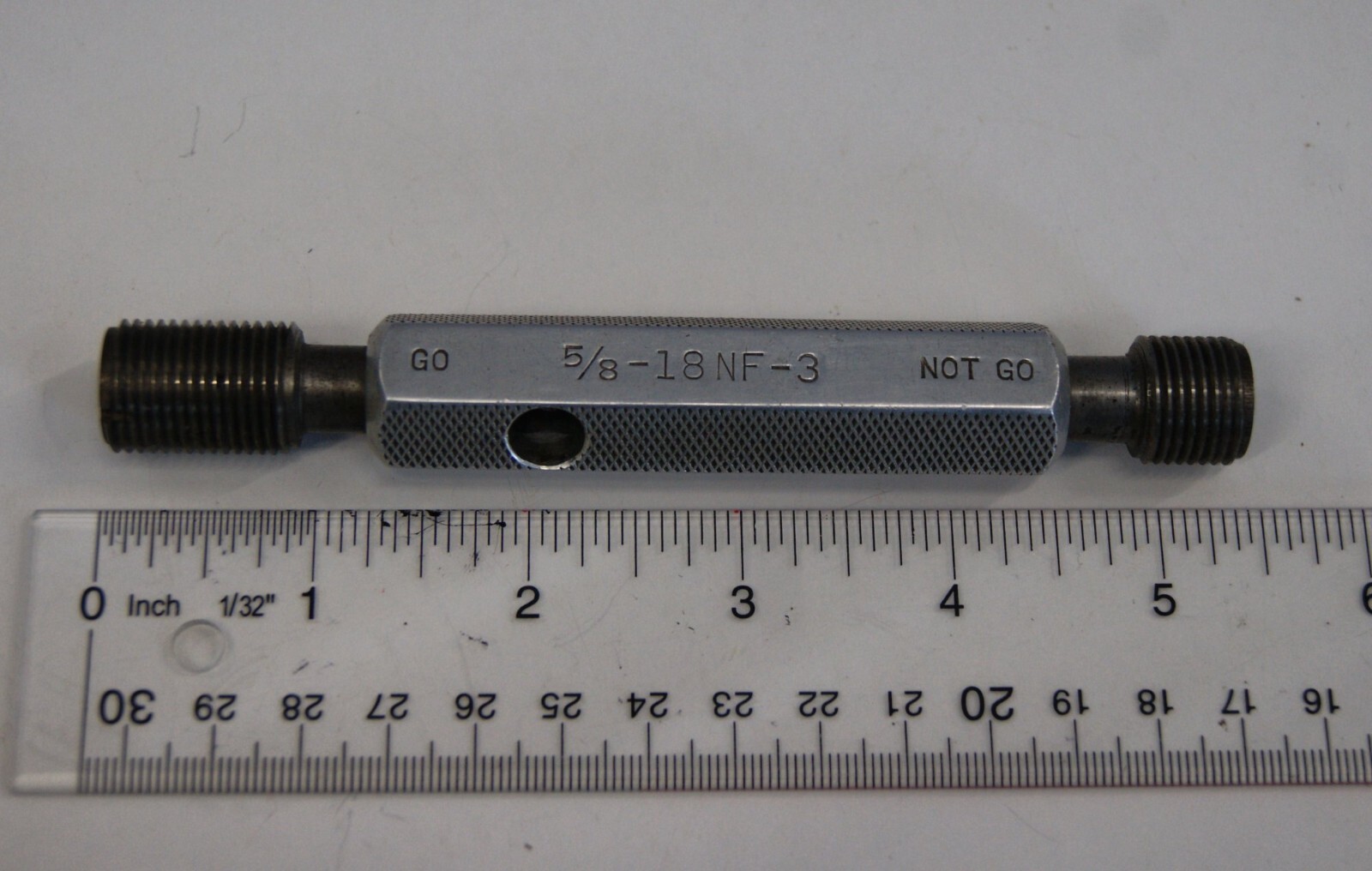 Greenfield Thread Plug Gauge 5/8-18 NF-3, GO PD = .5889, NO GO PD = 5919, bn3740