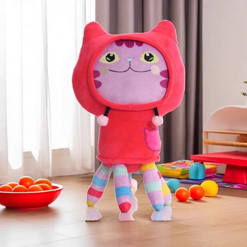 DJ CATNIP Gabby's Dollhouse Cat Plush 10'' Stuffed Animal Red Hoodie