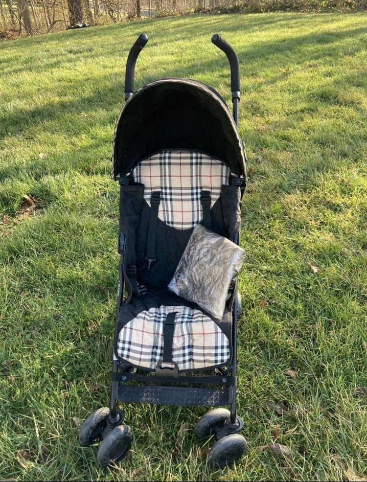 McLaren Burberry Stroller Umbrella RARE nova Check