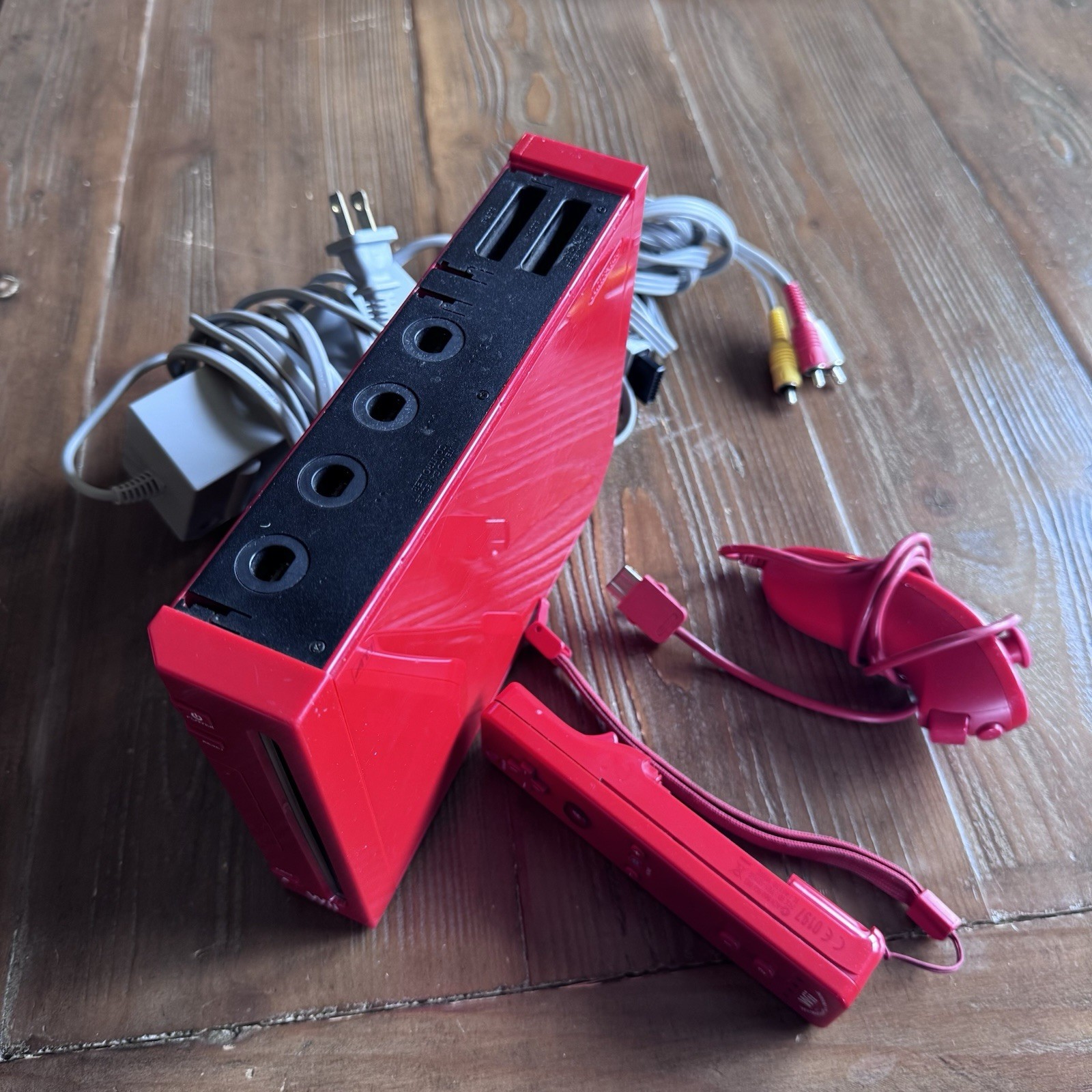 Nintendo Wii Red 25th Limited Edition With Nunchuck. Controller Not Working