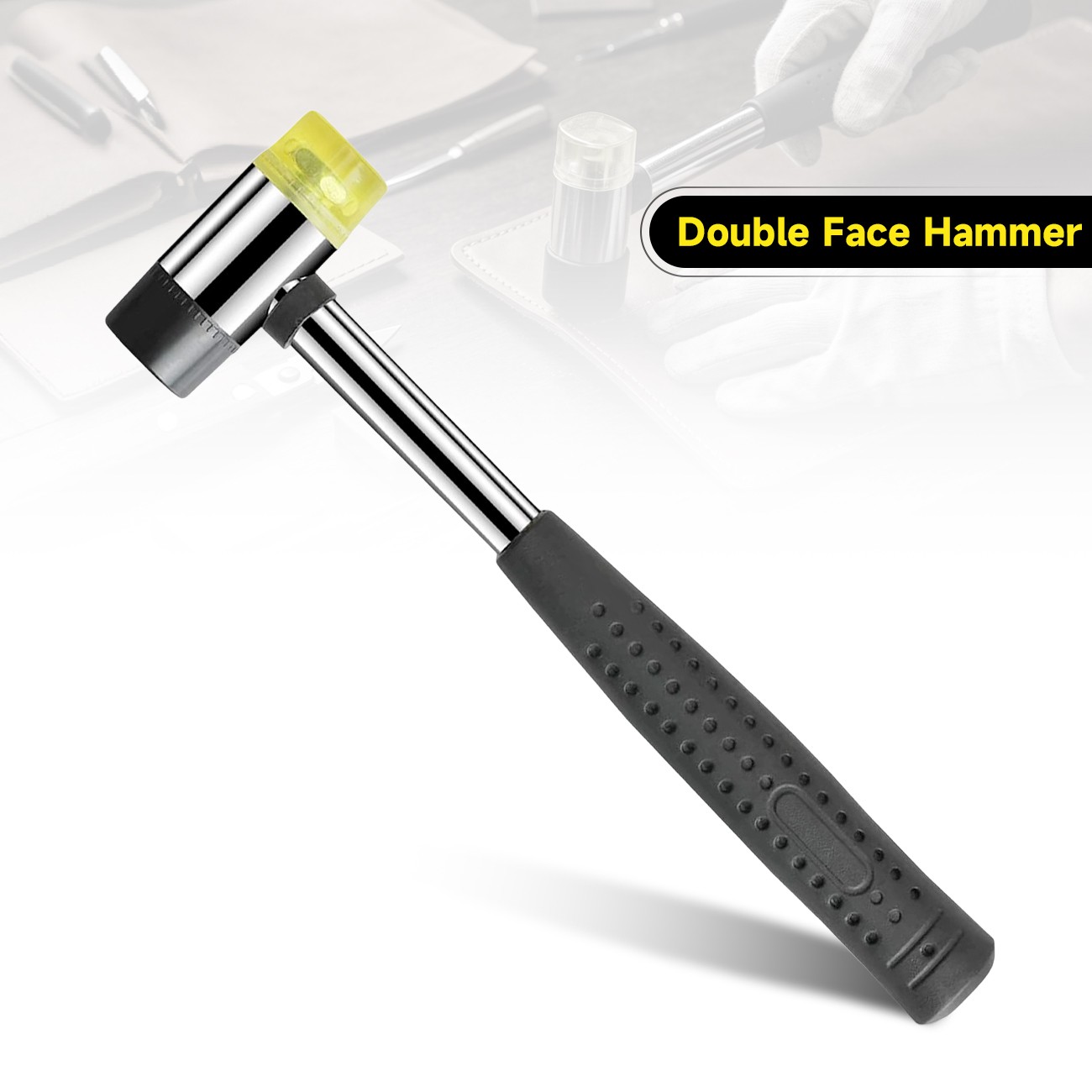 25mm Mini Small Rubber And Nylon Head Face Mallet Hammer Handle Shaft