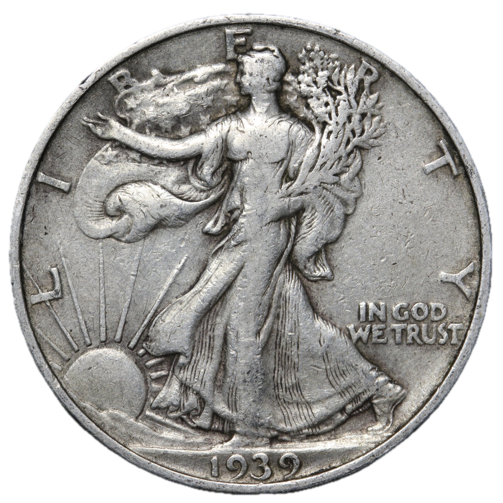 1939-S Walking Liberty Half Dollar In XF Condition