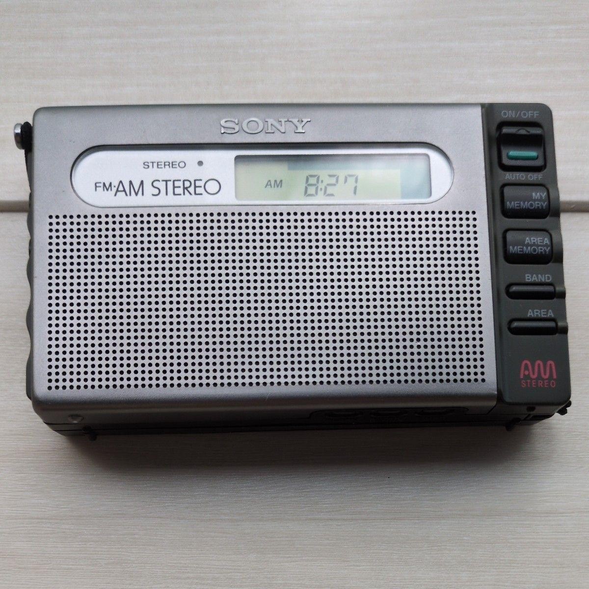 SONY SRF-M100 Portable Stereo Radio AM/FM Audio Cover Japan Used good