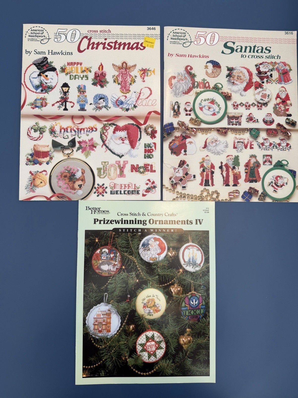 Lot Of 9 Crosstitch Booklets Seashell Theme EUC