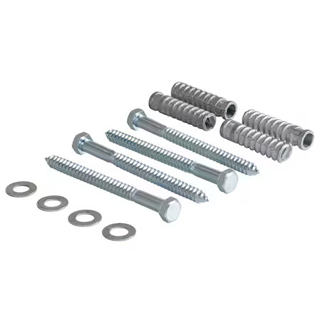 Zoro Select Cs-33-Kit-4 Concrete Mounting Kit, Steel, 6-3/8" Height, 3/4",