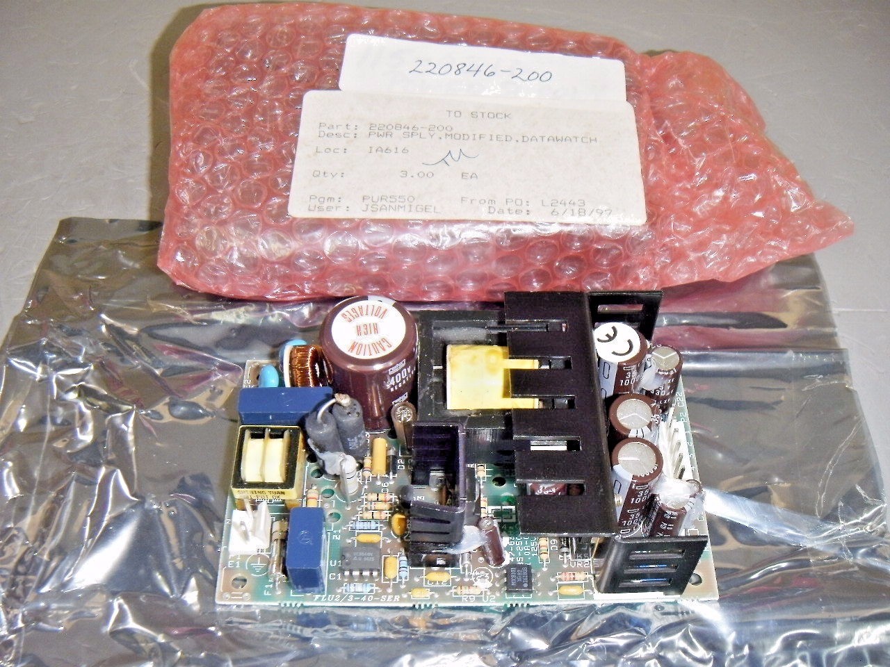 Datawatch 115-0310 Power Supply 220846-200