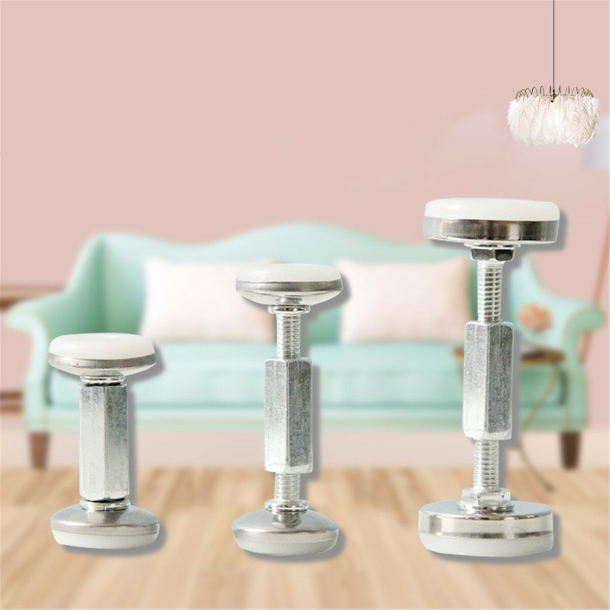 Adjustable Threaded Bed Frame Anti-Shake Tool Telescopic Support For Room Wall
