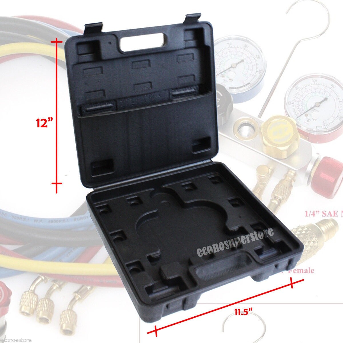 Carrying Case For 4 Way  R410a R22 R134a AC Manifold Gauge Kit BMC Case Only
