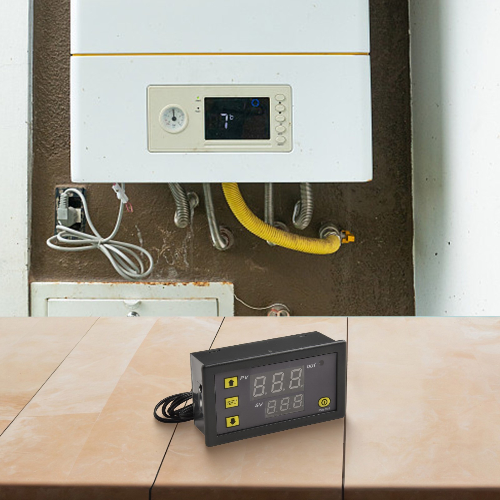 Relay Thermostat Waterproof Temperature Controller Control LED Digital DC 12V