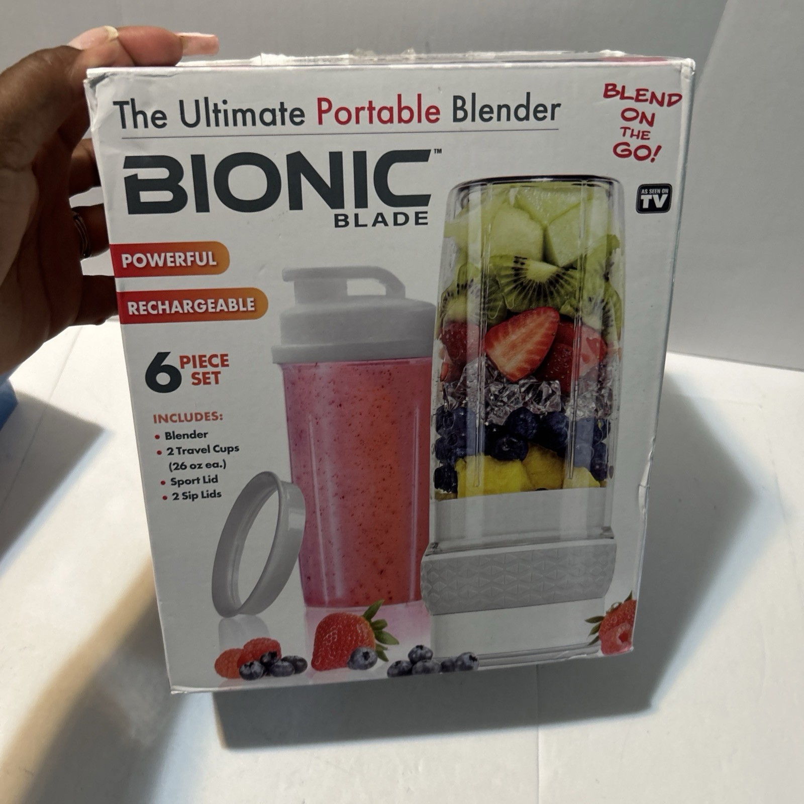 Bionic Blade Portable Blender 6 Piece Set Powerful Rechargeable Smoothie USB-C