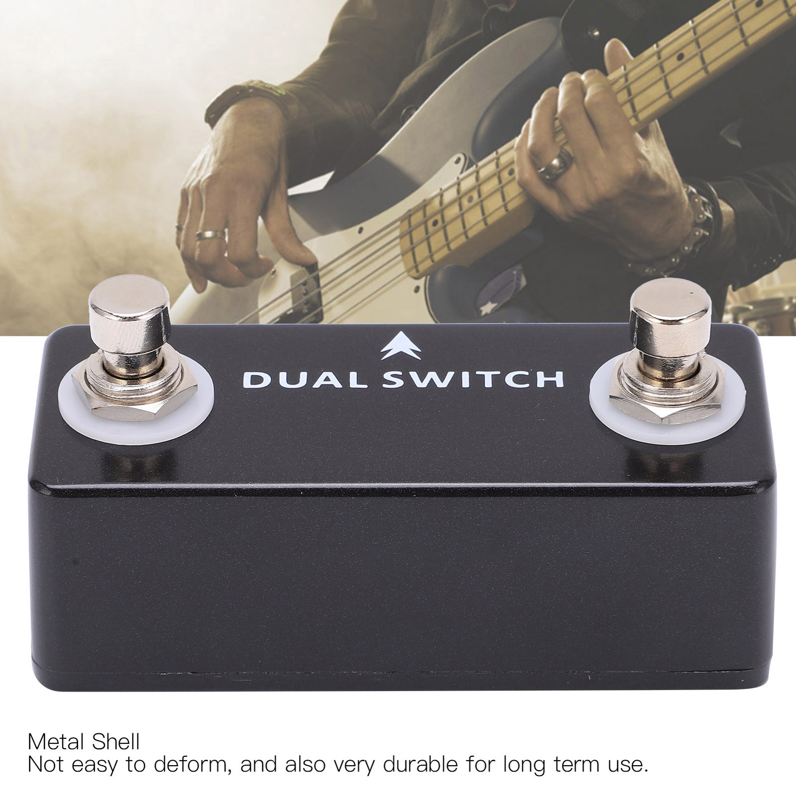 Guitar Foot Switch Pedal Dual Footswitch Tap Momentary Lock Free Controller
