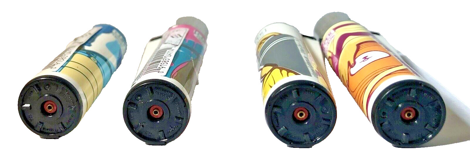 4 Pack Clipper Lighter Urban Life 4 Design Refillable ReFlintable ReUseable