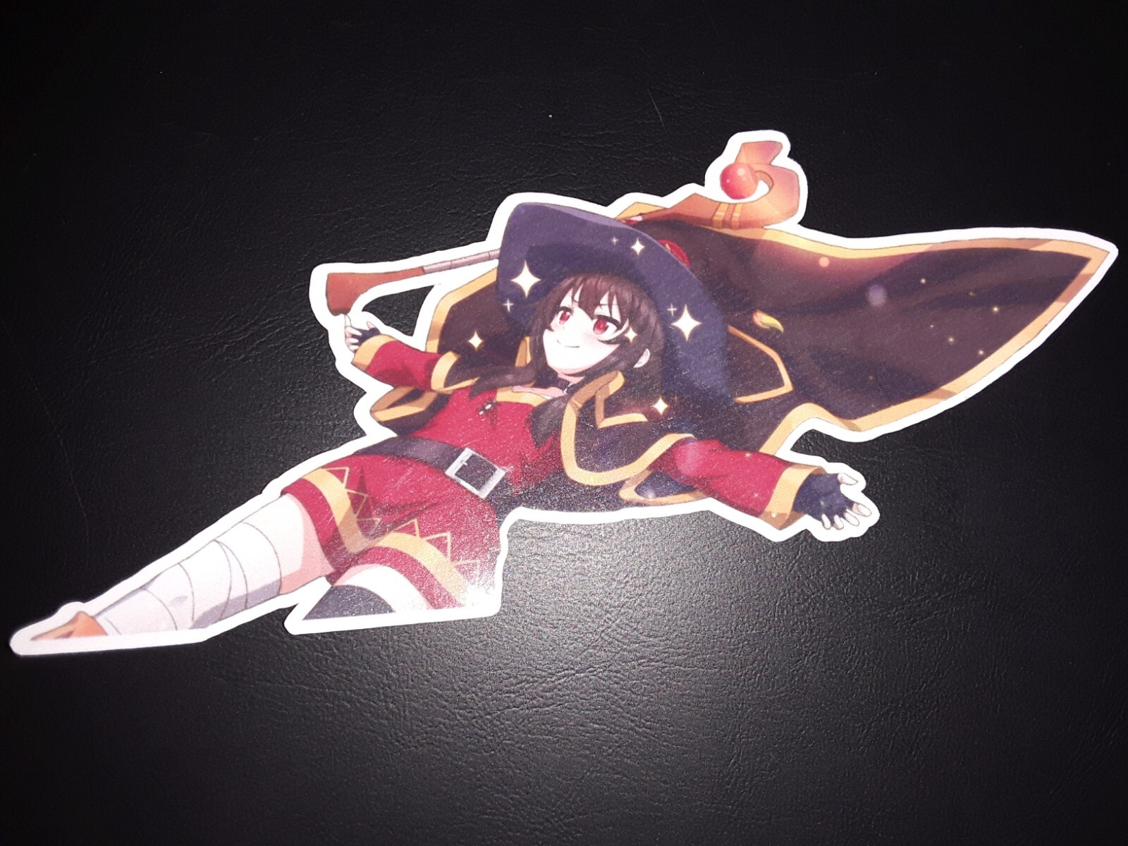 Megumin After Explosion from Konosuba Glossy Sticker Anime Walls, Windows!