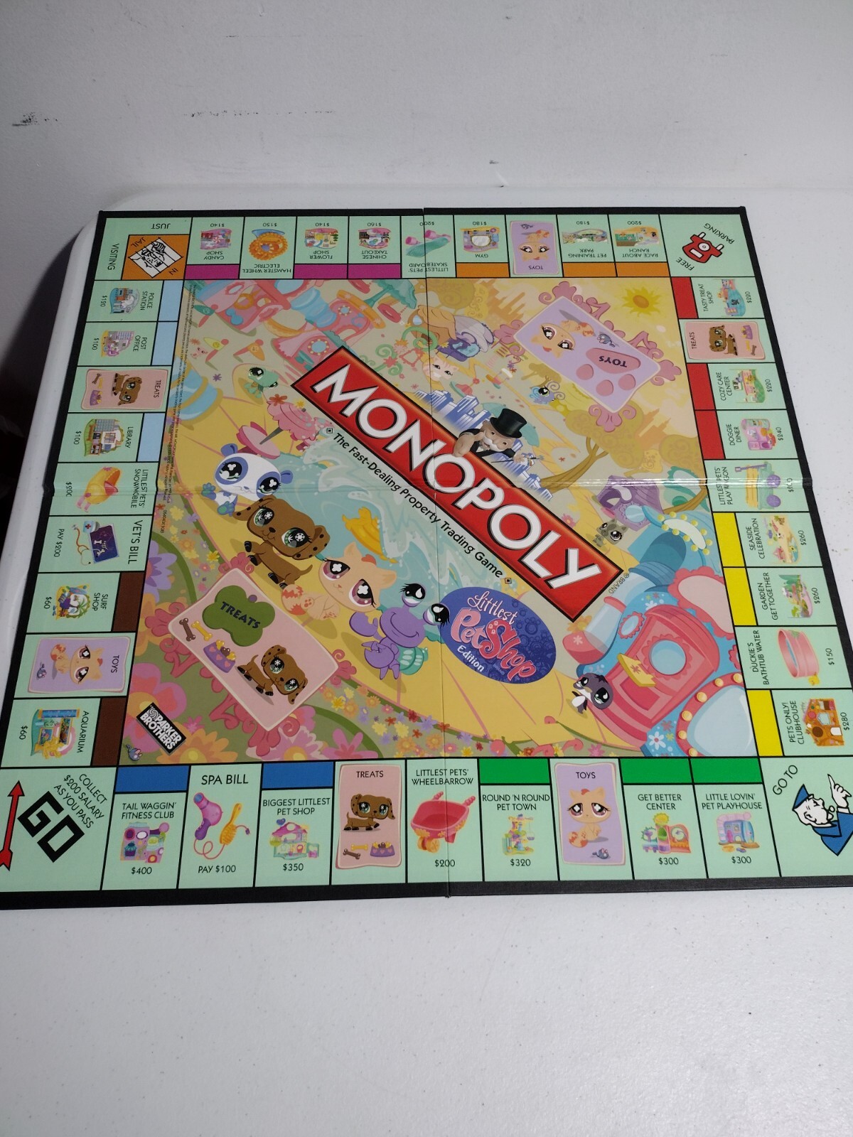 Littlest Pet Shop Monopoly Replacement Piece- GAME BOARD ONLY