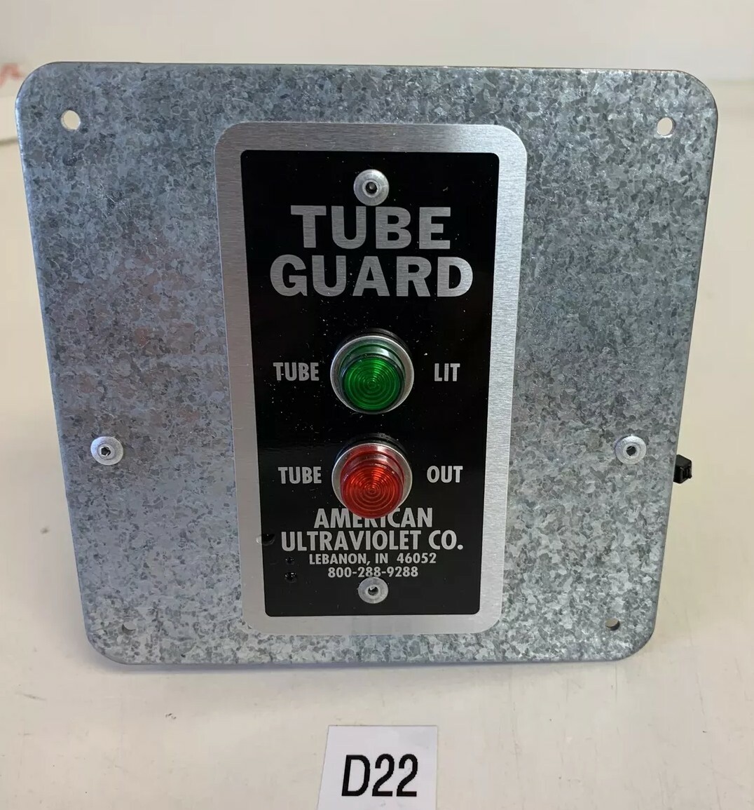 American Ultraviolet Co. Part# TNKAA0001 Tube Guard Ultraviolet 120V 60HZ