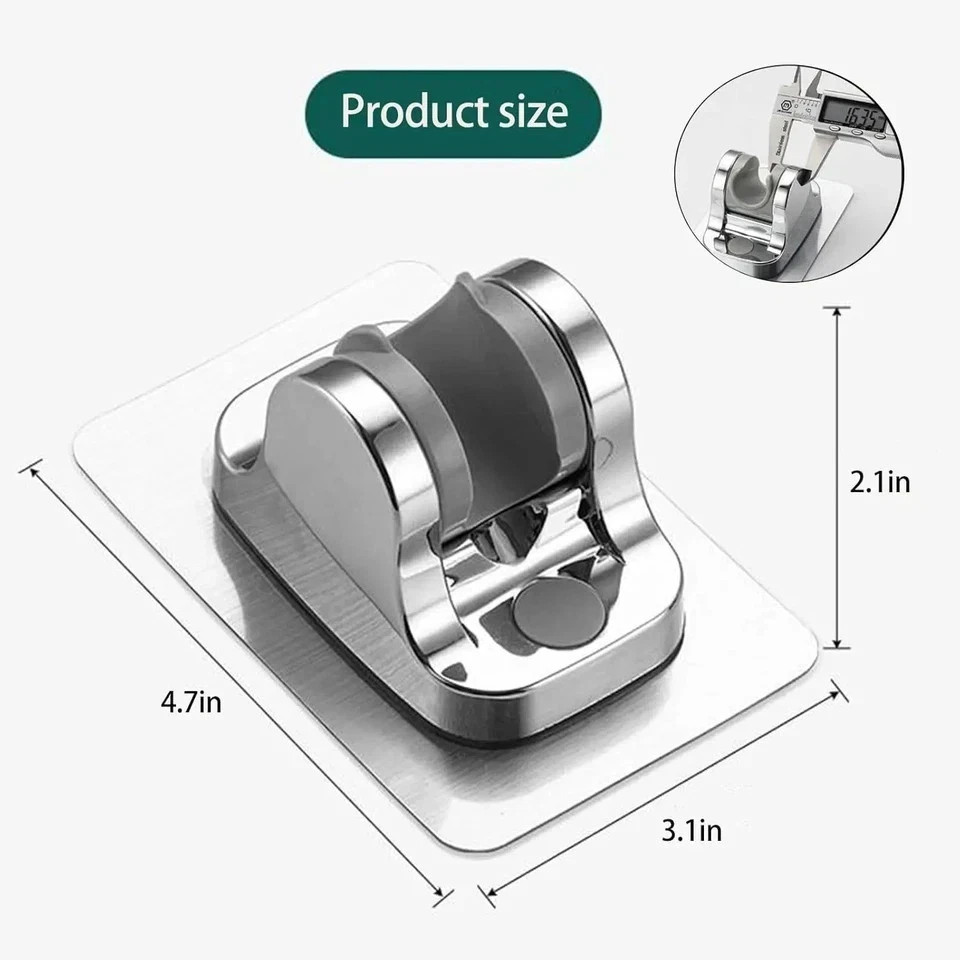 Self Adhesive Shower Head Holder Adjustable Wall Mount Handheld Shower Bracket