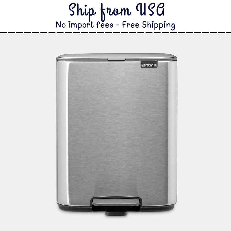 Brabantia Bo Pedal Bin 12L - Matt Steel Fingerprint Proof