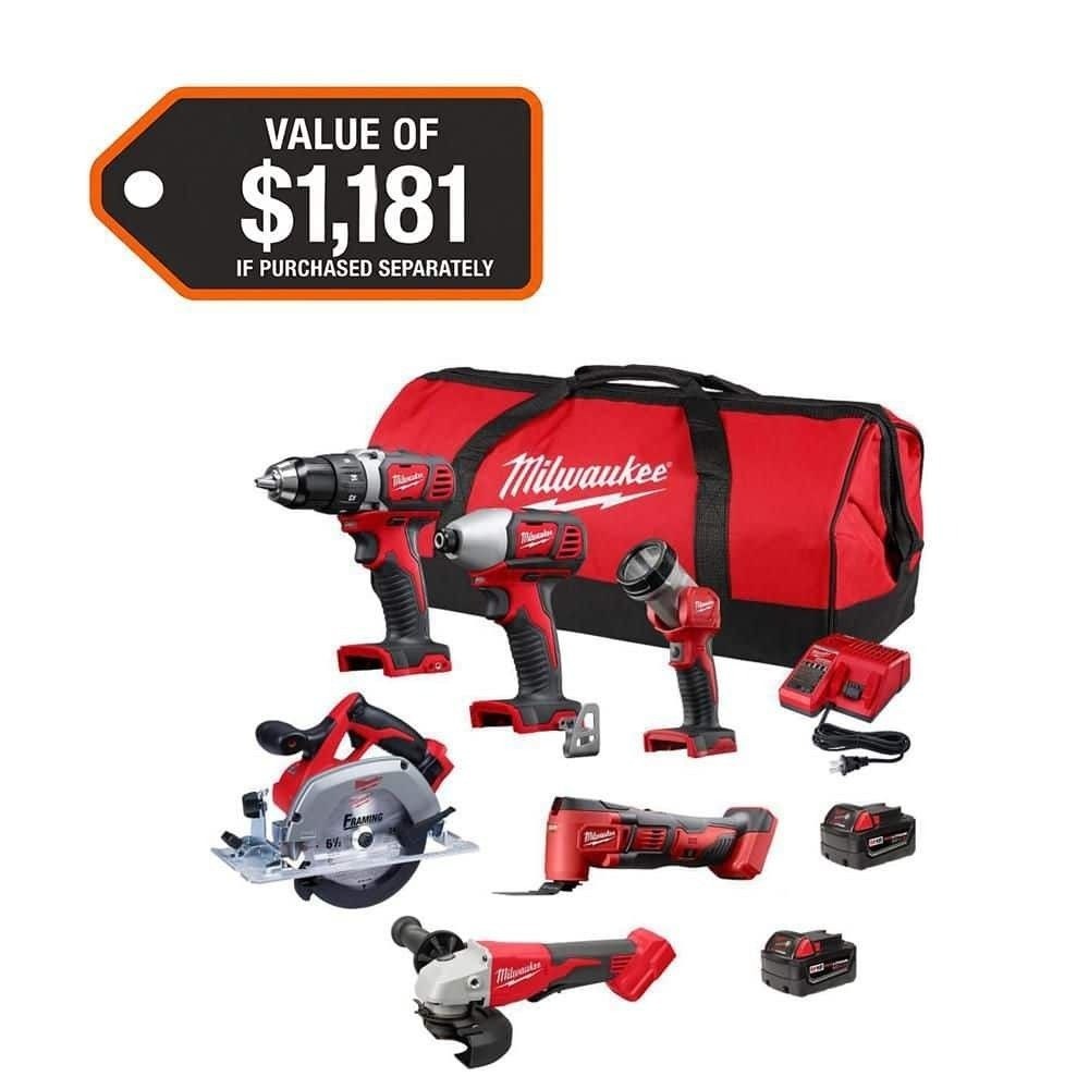Milwaukee 2697-26XC M18 6-Tool Combo Kit