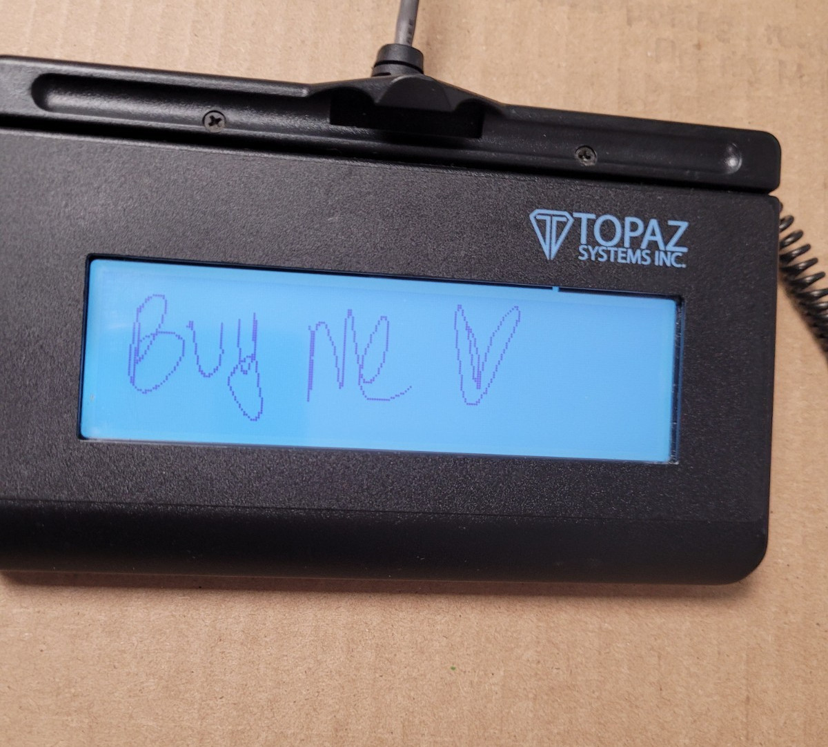 Topaz SigLite T-LBK460-BSB-R Signature Capture Pad W/Stylus/USB (TESTED)