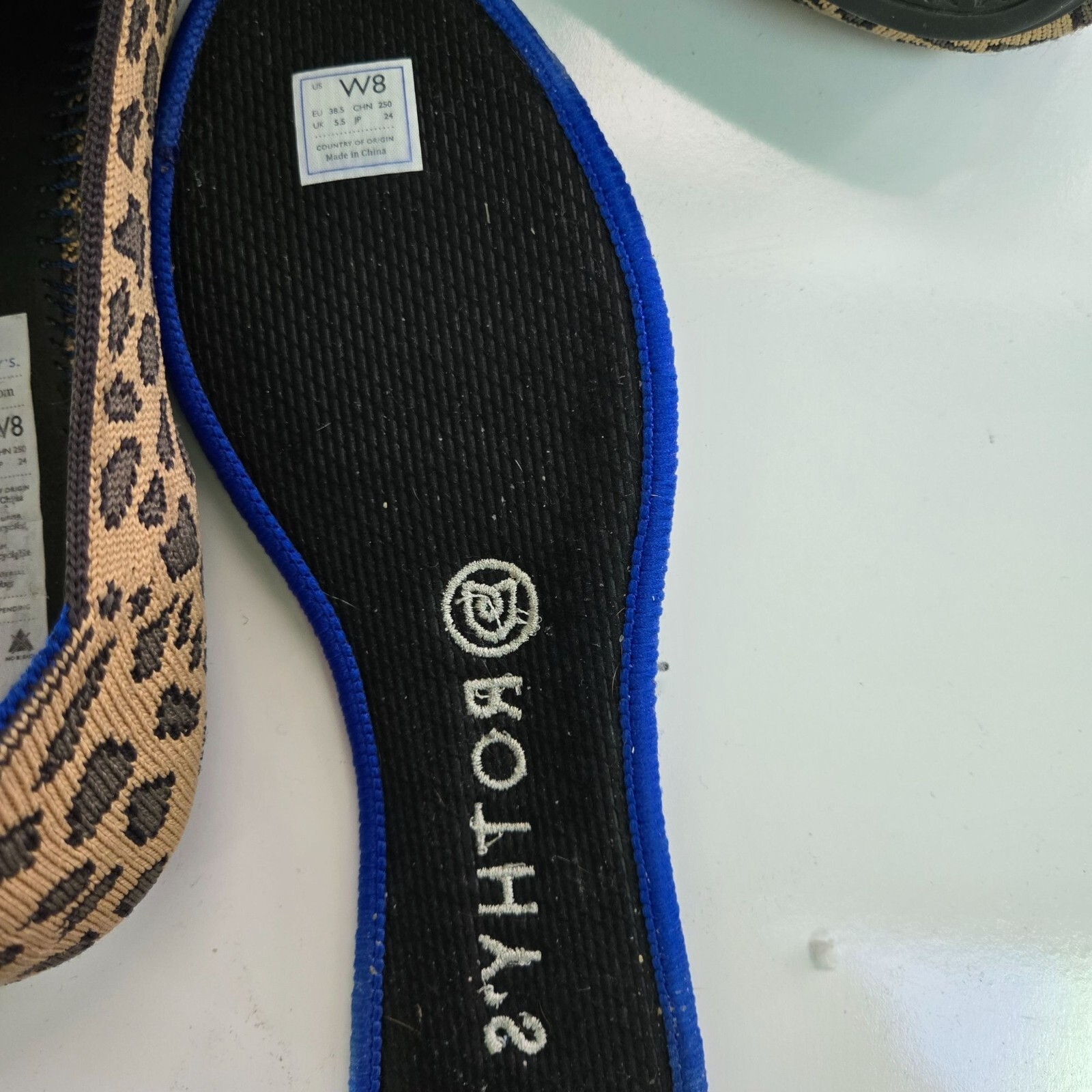 Rothy's The Loafer Mocha Spot Leopard Print Loafers Size 8