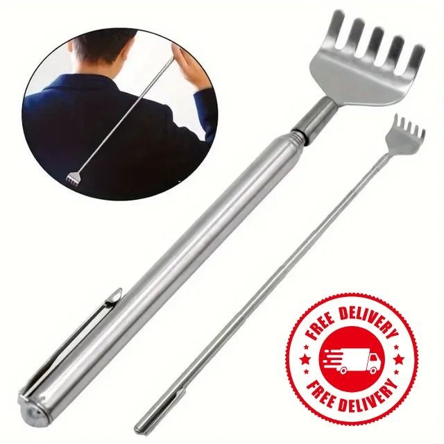 Telescopic Back Scratcher Extendable Stainless Steel Portable Massage Tool