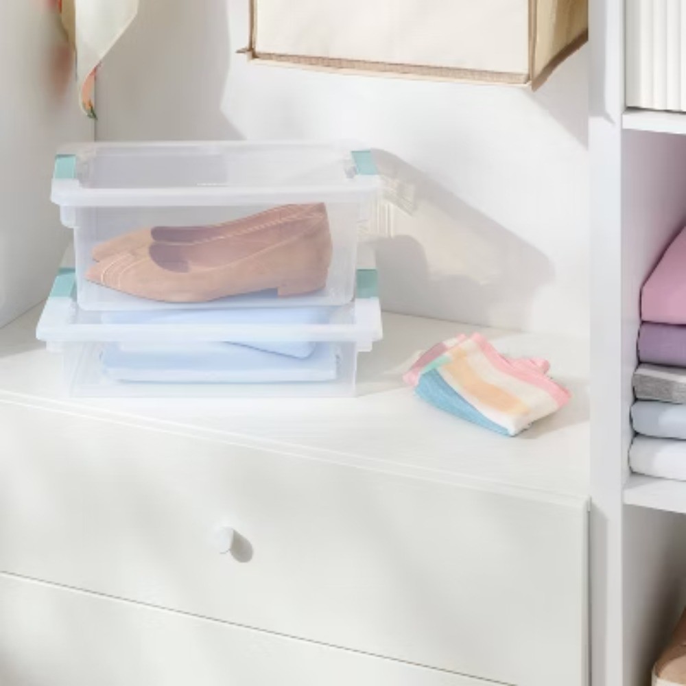 7qt Clear Storage Bin with Latches - Brightroom