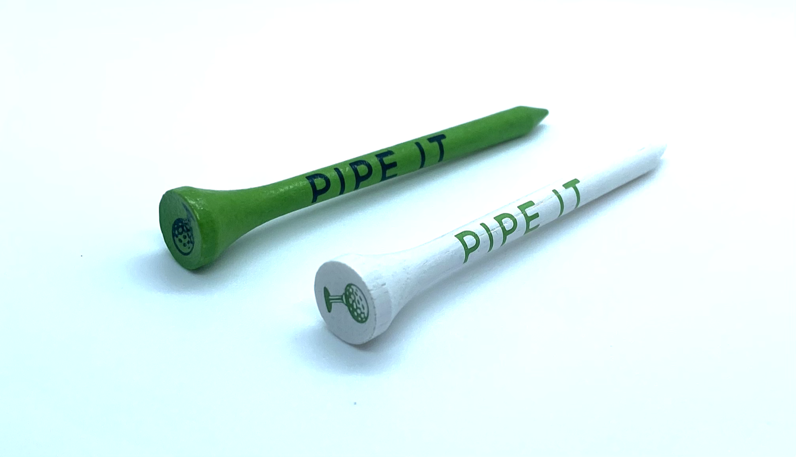 Pipe It Golf Tees 100 Count Bag - Green/White Mix