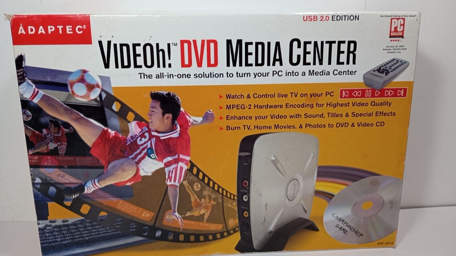 Adaptec AVC-2310 Video Capture Device Complete Bundle w/ Original Box