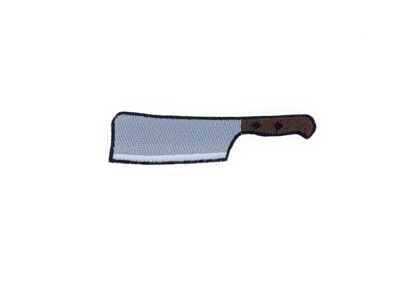 Embroidered Patch Iron-On Butcher Knife