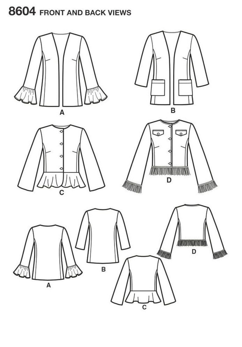 Simplicity Sewing Pattern 8604 0879 Misses Petite Jacket Size 6-14