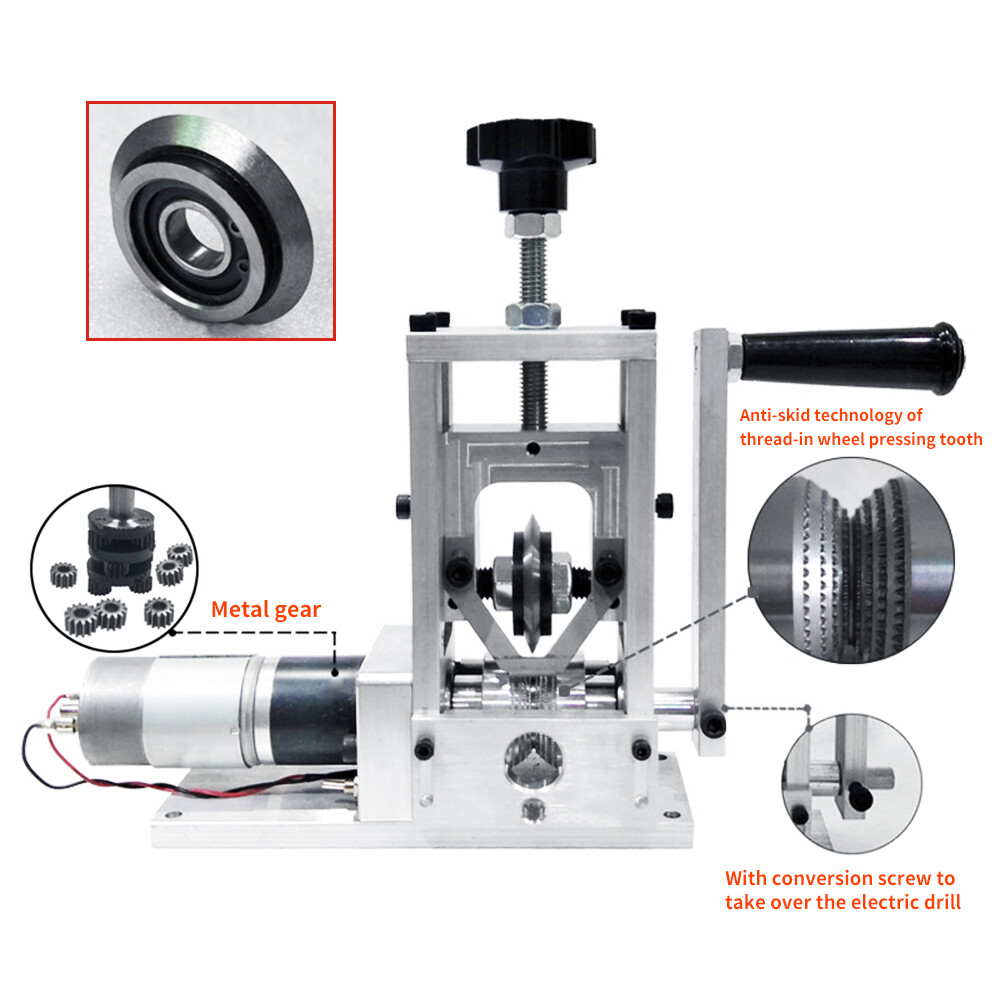 2 In 1 Electric & Manual Portable Wire Stripping Machine Powered Cable Stripper