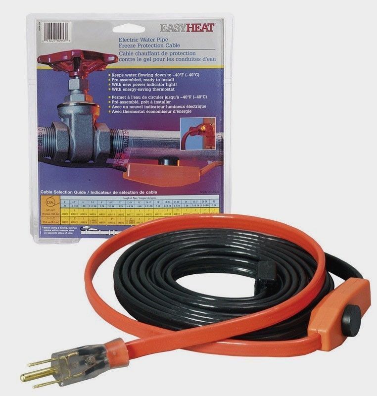 24' HEAT TAPE Automatic Electric Pipe Heating Cable Freeze Protection 378227