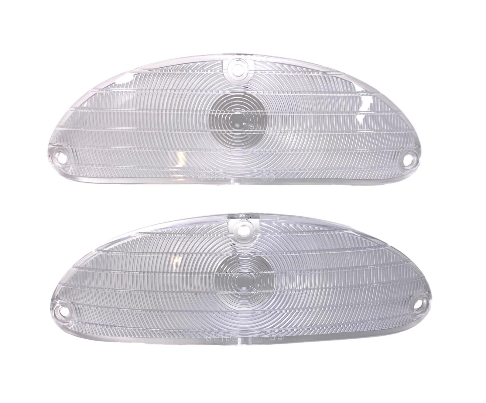 55 Chevy Clear Parklight Lenses Pair 1955 Chevrolet New