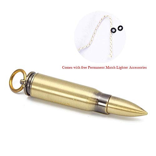 Flint Fire Starter Keychain Lighting Medium Metal Matchstick