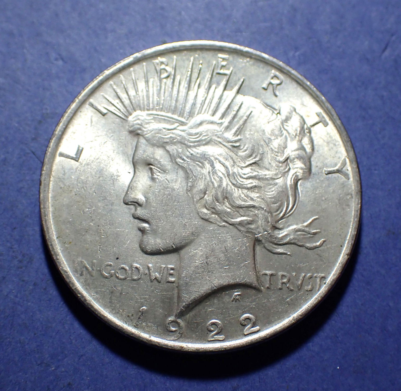 1922 Peace Dollar  AU