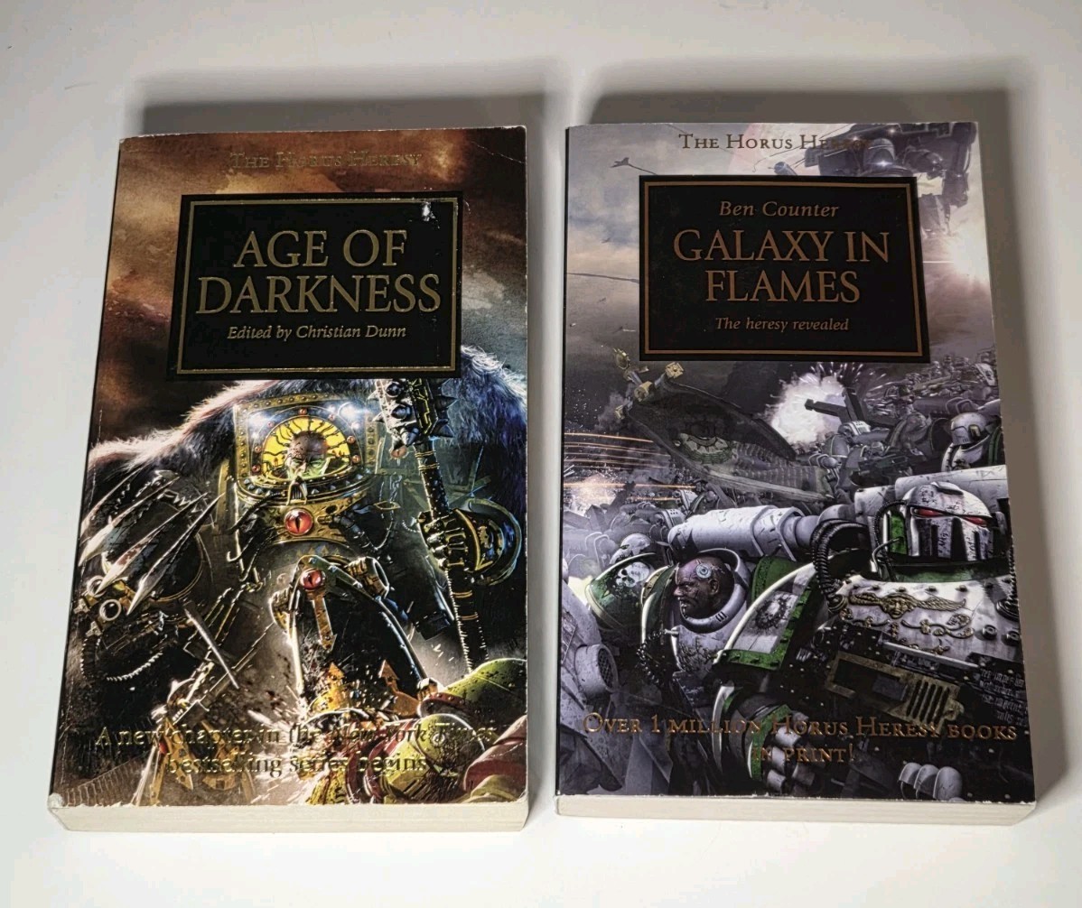 Age of Darkness Horus Heresy Galaxy In Flames Warhammer 40k Paperback Lot Of 2