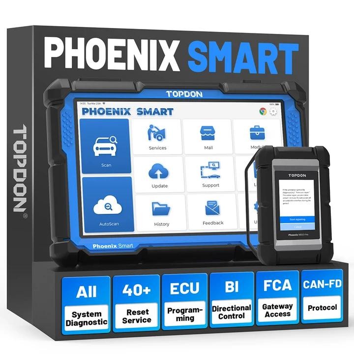TOPDON Phoenix Smart J2534 ECU Programming Bidirectional Diagnostic OBD2 Scanner
