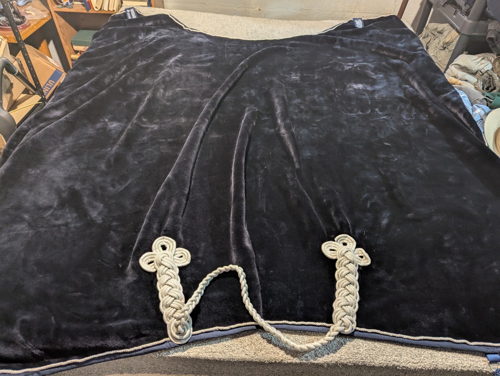Horseware Ireland Rambo Rug Horse Blanket 72 Navy Blue Velour Cooler